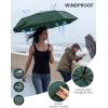 image:imageG4Free Strong Windproof Travel Umbrella 42 Inch Compact Umbrellas for Rain amp Sun with Double Canopy Automatic Portable DurableDark Green