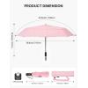 image:imageG4Free Strong Windproof Travel Umbrella 42 Inch Compact Umbrellas for Rain amp Sun with Double Canopy Automatic Portable DurablePink