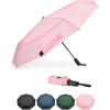 image:imageG4Free Strong Windproof Travel Umbrella 42 Inch Compact Umbrellas for Rain amp Sun with Double Canopy Automatic Portable DurablePink