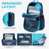 image:imageG4Free 15L Hiking Backpack Lightweight Small Travel Backpack Casual Daypack for Women Men Outdoor Campus OrangeBlue
