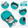 image:imageG4Free 20L Hiking Backpack Lightweight Daypack with Phone Pocket Small Packable Foldable Hiking Bag for Women Men BlackPeacock Blue