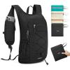 image:imageG4Free 20L Hiking Backpack Lightweight Daypack with Phone Pocket Small Packable Foldable Hiking Bag for Women Men BlackBlack