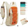 image:imageG4Free 20L Hiking Backpack Lightweight Daypack with Phone Pocket Small Packable Foldable Hiking Bag for Women Men BlackOrangebeige