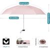 image:imageG4Free Mini Travel Folding Umbrella for Purse Compact UPF 50 UV Protection Sun amp Rain Small Umbrella Lightweight Portable Parasol Fits in Pocket Wallet for Women MenPink