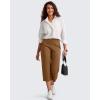 image:imageG4Free BareFeel High Stretch Capri Yoga Pants for Women Soft Wide Leg Pants High Waist Casual Capris with Pockets 212325Dark Coffee