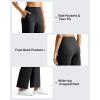 image:imageG4Free Ribbed Ankle Pants for Women 78 Length Wide Leg Yoga Pants with Pockets Casual TravelBlack