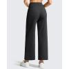 image:imageG4Free Ribbed Ankle Pants for Women 78 Length Wide Leg Yoga Pants with Pockets Casual TravelBlack