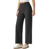 image:imageG4Free Ribbed Ankle Pants for Women 78 Length Wide Leg Yoga Pants with Pockets Casual TravelBlack