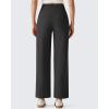 image:imageG4Free Ribbed Ankle Pants for Women 78 Length Wide Leg Yoga Pants with Pockets Casual TravelBlack