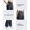 image:imageG4Free Ribbed Ankle Pants for Women 78 Length Wide Leg Yoga Pants with Pockets Casual TravelDark Navy