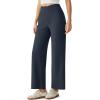 image:imageG4Free Ribbed Ankle Pants for Women 78 Length Wide Leg Yoga Pants with Pockets Casual TravelDark Navy