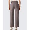 image:imageG4Free Ribbed Ankle Pants for Women 78 Length Wide Leg Yoga Pants with Pockets Casual TravelTaupe