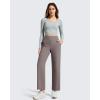 image:imageG4Free Ribbed Ankle Pants for Women 78 Length Wide Leg Yoga Pants with Pockets Casual TravelTaupe