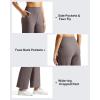 image:imageG4Free Ribbed Ankle Pants for Women 78 Length Wide Leg Yoga Pants with Pockets Casual TravelTaupe