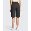 image:imageG4Free Ribbed Bermuda Shorts for Women 1011 High Waisted Crossover Shorts with Pockets for Workout Casual SummerBlack