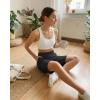 image:imageG4Free Ribbed Bermuda Shorts for Women 1011 High Waisted Crossover Shorts with Pockets for Workout Casual SummerBlack