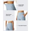 image:imageG4Free Ribbed Bermuda Shorts for Women 1011 High Waisted Crossover Shorts with Pockets for Workout Casual SummerBlue Willow