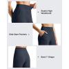 image:imageG4Free Ribbed Bermuda Shorts for Women 1011 High Waisted Crossover Shorts with Pockets for Workout Casual SummerDark Navy