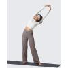 image:imageG4Free Ribbed Wide Leg Pants Women Breathable Stretchy Lightweight Cross Waist Yoga Pants with PocketsTaupe