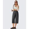 image:imageG4Free ShiftReady Capri Pants for Women 18  Pull On Wide Leg Dressy Pants Casual PantsTravel Dress Work SummerDark Gray
