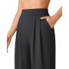 image:imageG4Free ShiftReady Capri Pants for Women 18  Pull On Wide Leg Dressy Pants Casual PantsTravel Dress Work SummerDark Gray