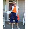 image:imageG4Free ShiftReady Capri Pants for Women 18  Pull On Wide Leg Dressy Pants Casual PantsTravel Dress Work SummerRoyal Blue