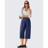 image:imageG4Free ShiftReady Capri Pants for Women 18  Pull On Wide Leg Dressy Pants Casual PantsTravel Dress Work SummerRoyal Blue