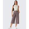 image:imageG4Free ShiftReady Capri Pants for Women 18  Pull On Wide Leg Dressy Pants Casual PantsTravel Dress Work SummerTaupe