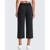 image:imageG4Free Smoofit Capri Pants for Women Wide Leg Yoga Pants High Waist Summer Travel Casual Pants with PocketsBlack