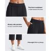 image:imageG4Free Smoofit Capri Pants for Women Wide Leg Yoga Pants High Waist Summer Travel Casual Pants with PocketsBlack