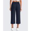 image:imageG4Free Smoofit Capri Pants for Women Wide Leg Yoga Pants High Waist Summer Travel Casual Pants with PocketsDark Blue