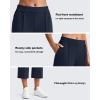 image:imageG4Free Smoofit Capri Pants for Women Wide Leg Yoga Pants High Waist Summer Travel Casual Pants with PocketsDark Blue