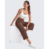 image:imageG4Free Smoofit Capri Pants for Women Wide Leg Yoga Pants High Waist Summer Travel Casual Pants with PocketsDark Coffee