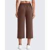 image:imageG4Free Smoofit Capri Pants for Women Wide Leg Yoga Pants High Waist Summer Travel Casual Pants with PocketsDark Coffee