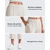 image:imageG4Free Smoofit Capri Pants for Women Wide Leg Yoga Pants High Waist Summer Travel Casual Pants with PocketsIvory