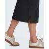 image:imageG4Free Smoofit Maxi Skirt for Women Modal Soft Drawstring Casual Long Skirts Side Slits Midi Lounge with 2 PocketsBlack