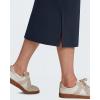 image:imageG4Free Smoofit Maxi Skirt for Women Modal Soft Drawstring Casual Long Skirts Side Slits Midi Lounge with 2 PocketsDark Blue