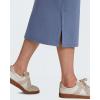 image:imageG4Free Smoofit Maxi Skirt for Women Modal Soft Drawstring Casual Long Skirts Side Slits Midi Lounge with 2 PocketsDenim Blue