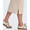 image:imageG4Free Smoofit Maxi Skirt for Women Modal Soft Drawstring Casual Long Skirts Side Slits Midi Lounge with 2 PocketsLight Khaki
