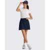 image:imageG4Free Smoofit Modal Soft A Line Skirts for Women  15 Elastic Wasitband Summer Casual Lounge Skirt with 2 Side PocketsDark Navy