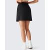 image:imageG4Free Smoofit Modal Soft Casual Skirts for Women  15 A Line Elastic High Waisted Cute Front Slit Work Skirt with PocketsBlack