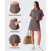 image:imageG4Free Smoofit Modal Soft Casual Skirts for Women  15 A Line Elastic High Waisted Cute Front Slit Work Skirt with PocketsTaupe