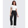 image:imageG4Free Smoofit Modal Soft Wide Leg Pants for Women Elastic Waist 78 Length Ankle Casual Dressy SweatpantsBlack