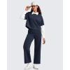 image:imageG4Free Smoofit Modal Soft Wide Leg Pants for Women Elastic Waist 78 Length Ankle Casual Dressy SweatpantsDark Blue