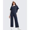 image:imageG4Free Smoofit Modal Soft Wide Leg Pants for Women Elastic Waist 78 Length Ankle Casual Dressy SweatpantsDark Blue