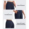 image:imageG4Free Smoofit Modal Soft Wide Leg Pants for Women Elastic Waist 78 Length Ankle Casual Dressy SweatpantsDark Blue