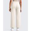 image:imageG4Free Smoofit Modal Soft Wide Leg Pants for Women Elastic Waist 78 Length Ankle Casual Dressy SweatpantsIvory