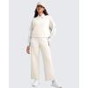 image:imageG4Free Smoofit Modal Soft Wide Leg Pants for Women Elastic Waist 78 Length Ankle Casual Dressy SweatpantsIvory