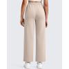 image:imageG4Free Smoofit Modal Soft Wide Leg Pants for Women Elastic Waist 78 Length Ankle Casual Dressy SweatpantsLight Khaki