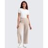 image:imageG4Free Smoofit Modal Soft Wide Leg Pants for Women Elastic Waist 78 Length Ankle Casual Dressy SweatpantsLight Khaki